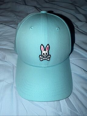 Psycho Bunny Mint Green Baseball Cap with Bunny Logo